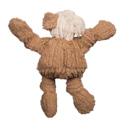 HuggleHounds HuggleMutt Brown/White Plush Lulu Knottie Pet Toy Small 1 pk