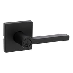 Kwikset Halifax Matte Black Keyed Entry Lever 1.75 in.