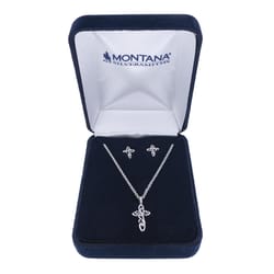 Montana Silversmiths Women's Steady Faith Cross Silver Jewelry Sets Brass Water Resistant