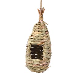 Songbird Essentials 12 in. H X 4.5 in. W X 4.5 in. L Natural Fiber Bird House