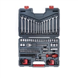 Crescent Assorted Sizes X 3/8 in. drive Metric and SAE 6 and 12 Point Mechanic's Tool Set 128 pc