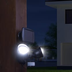 Glitzhome Dusk to Dawn Solar Powered LED Black Security Floodlight