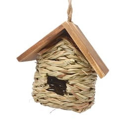 Songbird Essentials 10 in. H X 6 in. W X 6 in. L Natural Fiber Bird House