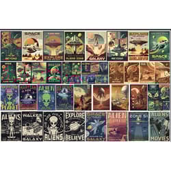 Eurographics Alien Invasion Vintage Posters Jigsaw Puzzles Multicolored 1000 pc