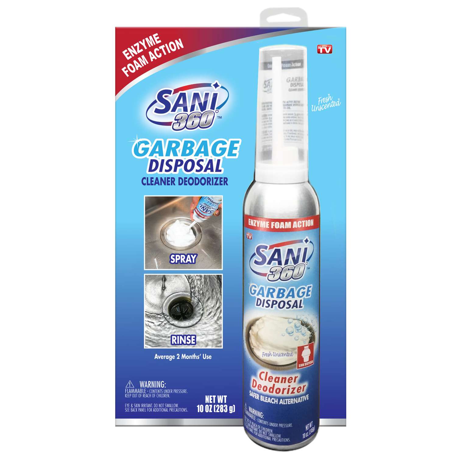 Sani 360 As Seen On Tv Foam Gel Garbage Disposal Cleaner 10 Oz Ace Hardware