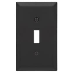 Amerelle Century Matte Black 1 gang Stamped Steel Toggle Wall Plate 1 pk