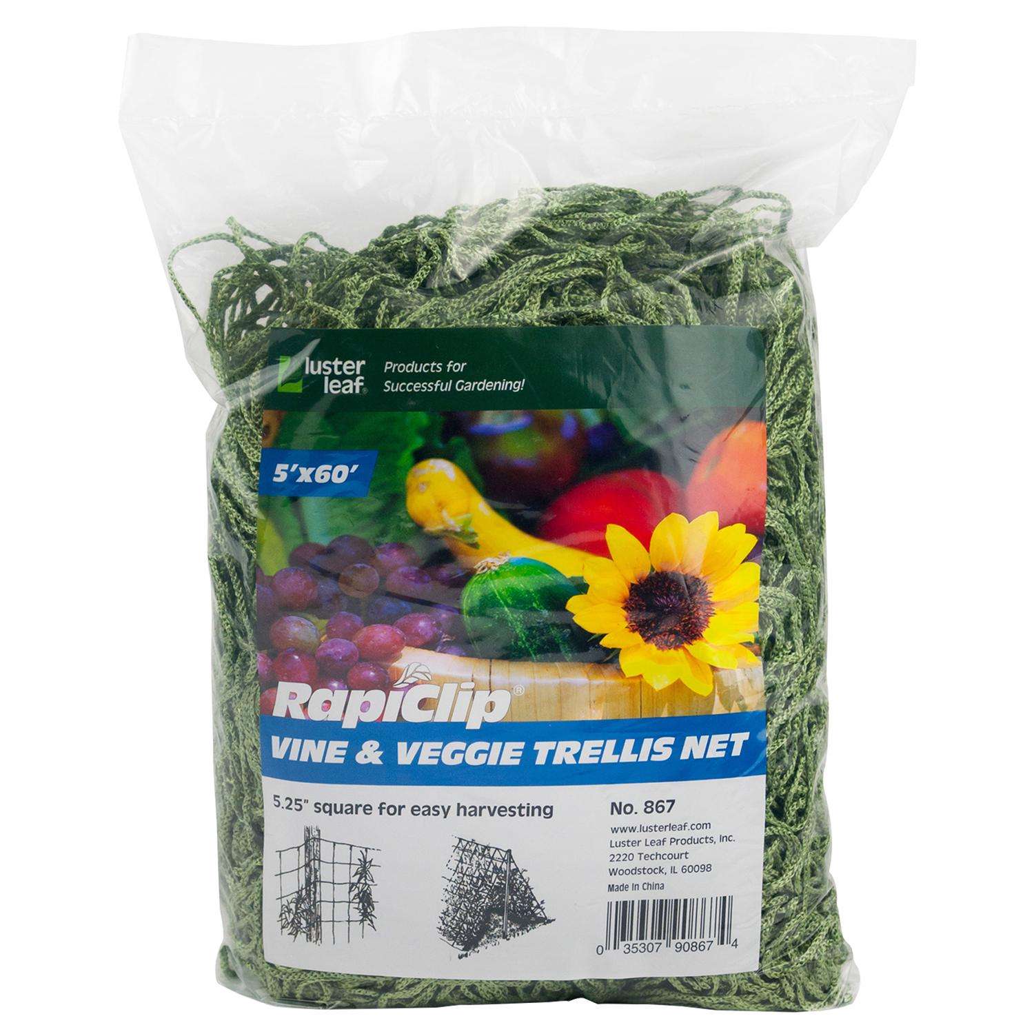 Luster Leaf Rapiclip 5 ft. W Green Fabric Garden Net Trellis Ace Hardware