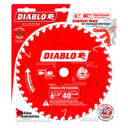 Diablo 6-1/2 in. D X 5/8 in. TiCo Hi-Density Carbide Finishing Saw Blade 40 teeth 1 pk
