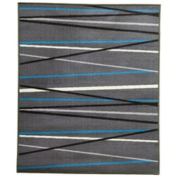 WJ Dennis Blueberry 39 in. W X 47 in. L Multicolored Floor Mat