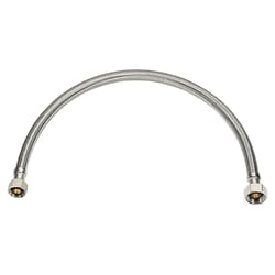 Ace 1/2 in. Compression X 1/2 in. D Compression 24 in. Stainless Steel Faucet Supply Line