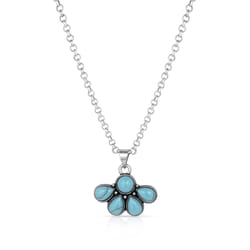 Montana Silversmiths Women's Nature's Wonder Silver/Turquoise Necklace Water Resistant