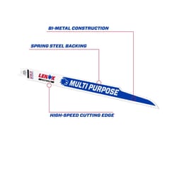 Lenox MULTIWOLF 12 in. Bi-Metal WAVE EDGE Reciprocating Saw Blade 10/14 TPI 5 pk