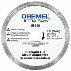 Dremel Ultra-Saw 3-1/2 in. D X 1/2 in. Diamond Cutting Wheel 1 pc