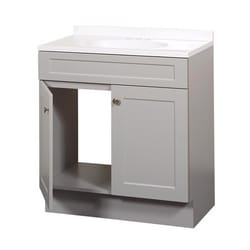 Zenna Home Single Gray Bathroom Vanity 30 in. W X 18 in. D X 35 in. H