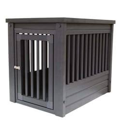 DogiPot Large Wood/Polyfiber Dog Crate Espresso 28 in. H X 24 in. W X 35.5 in. D