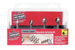 Vermont American 1/4 in. D X Multi Size in. X 4 in. L Classical Router Bit Set 4 pc