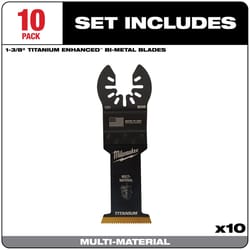 Milwaukee Universal Fit Open-Lok 2-1/2 in. W Bi-Metal Multi-Tool Oscillating Blade Multi-Material 10