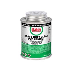 Oatey Clear Cement For PVC 16 oz