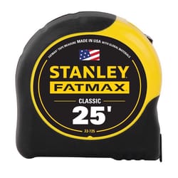 STANLEY FatMax 25 ft. L X 1.25 in. W Compact Wide Blade Tape Measure 1 pk