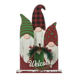 Glitzhome Multicolored Gnome Family Table Decor 18 in.