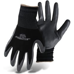 Boss JobMaster Men's Indoor/Outdoor High Dexterity Palm Gloves Black/Gray XL 1 pair