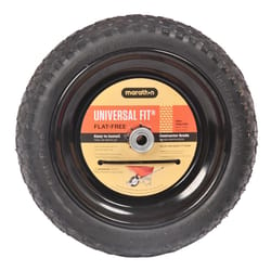 Marathon Universal Fit 8 in. D X 14.5 in. D 300 lb. cap. Centered Wheelbarrow Tire Polyurethane 1 pk