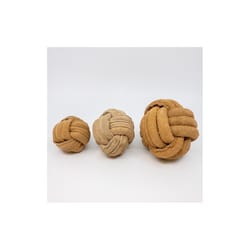 Allure Products Hugglehounds Brown Leather Ball Dog Toy Small 1 pk