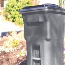 Toter 64 gal Graystone Polyethylene Wheeled Garbage Can Lid Included