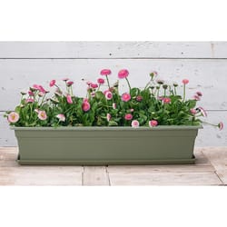 Novelty 1 in. H X 7 in. W X 30 in. D X 30 in. D Plastic Countryside Flower Box Tray Sage