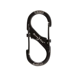 Nite Ize S-Biner SlideLock 1.85 in. D Stainless Steel Black Carabiner Key Chain