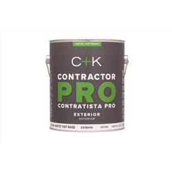 C+K Contractor Pro Satin Tint Base Ultra White Base Paint Exterior 1 gal