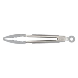 Tovolo Oyster Gray Silicone/Stainless Steel Tongs