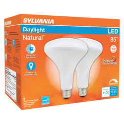 Sylvania Natural BR40 E26 (Medium) LED Floodlight Bulb Daylight 85 W 2 pk