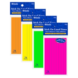 Bazic Products 3 in. W X 5 in. L Assorted Stick On Notes 1 pad