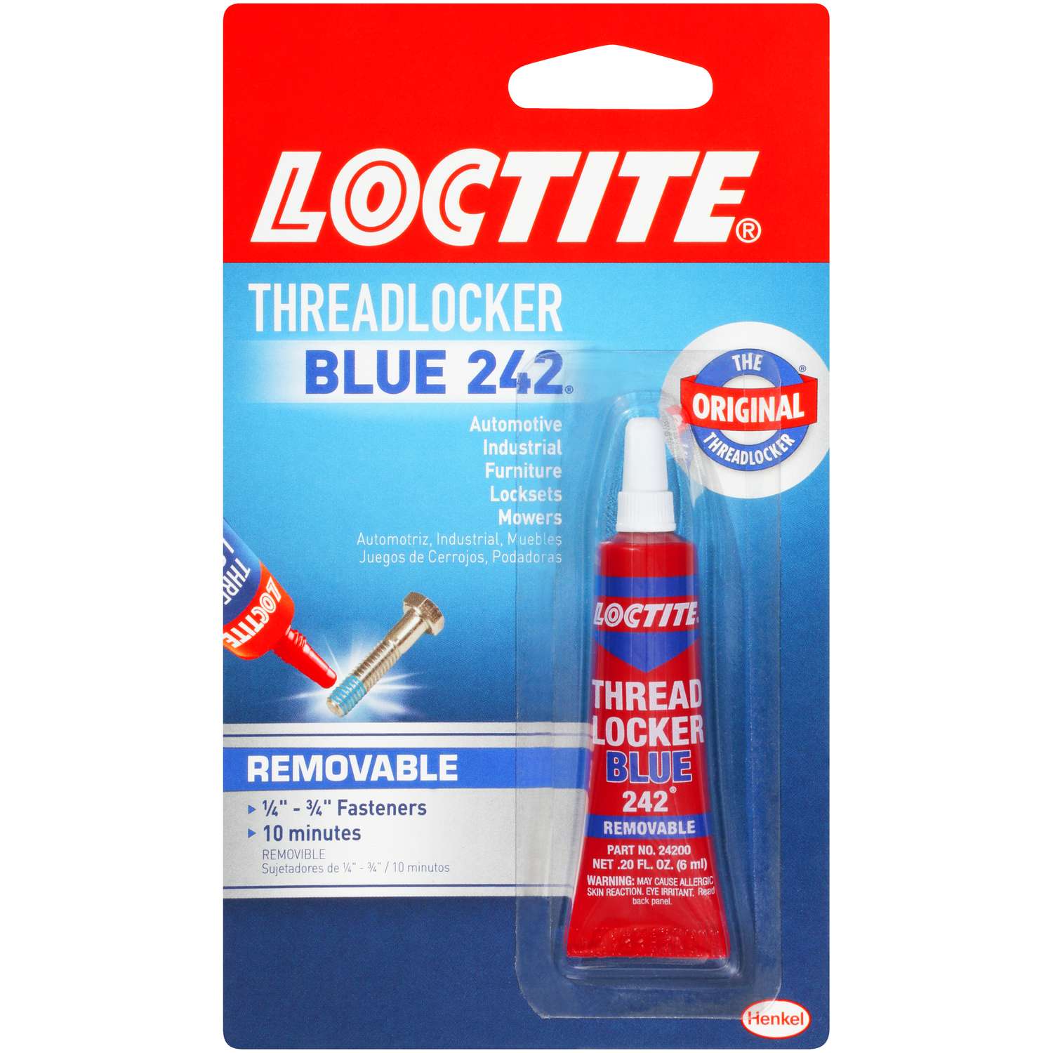 Loctite Nut & Bolt Medium Strength Liquid Automotive and Industrial A Nut Is To A Bolt As Glue Is To