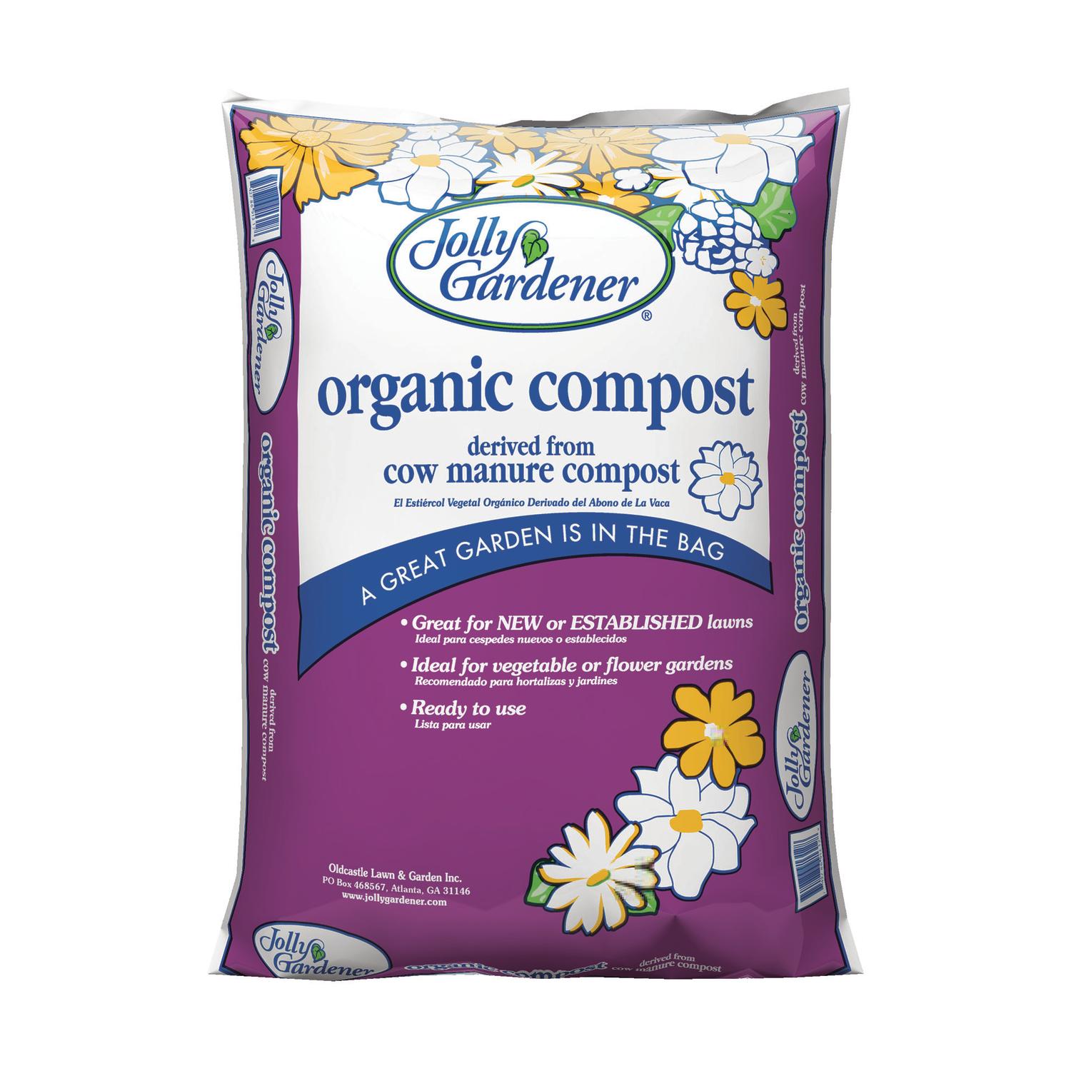 Jolly Gardener 100 Organic Cow Manure 0.75 ft³ 40 lb