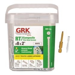 GRK Fasteners RT Composite No. 8 X 2 in. L Star White Reverse Screws 605 pk