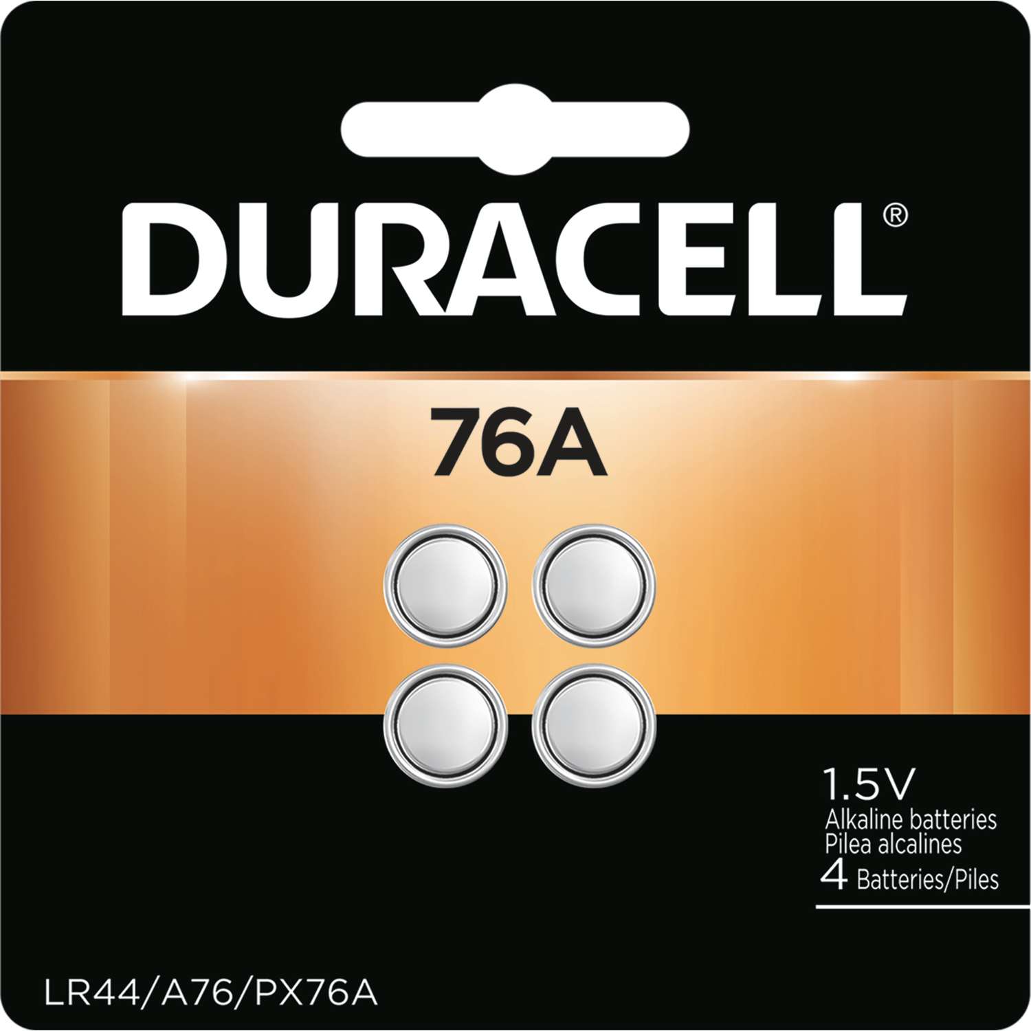Duracell Alkaline 76a Lr44 1 5 V 0 11 Ah Medical Battery 4 Pk Ace Hardware