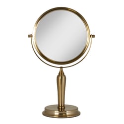 Zadro 14.13 in. H X 8.75 in. W Swivel Vanity Mirror Gold Plated Gold