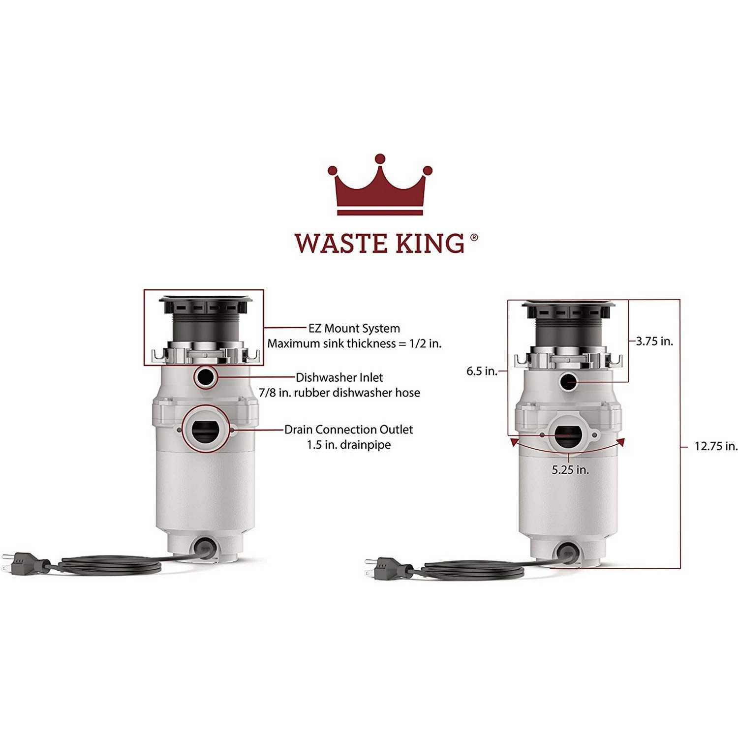 Waste King 1 3 Hp Garbage Disposal Ace Hardware