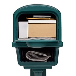 Architectural Mailboxes Gentry Classic Plastic Post Mount Green Mailbox