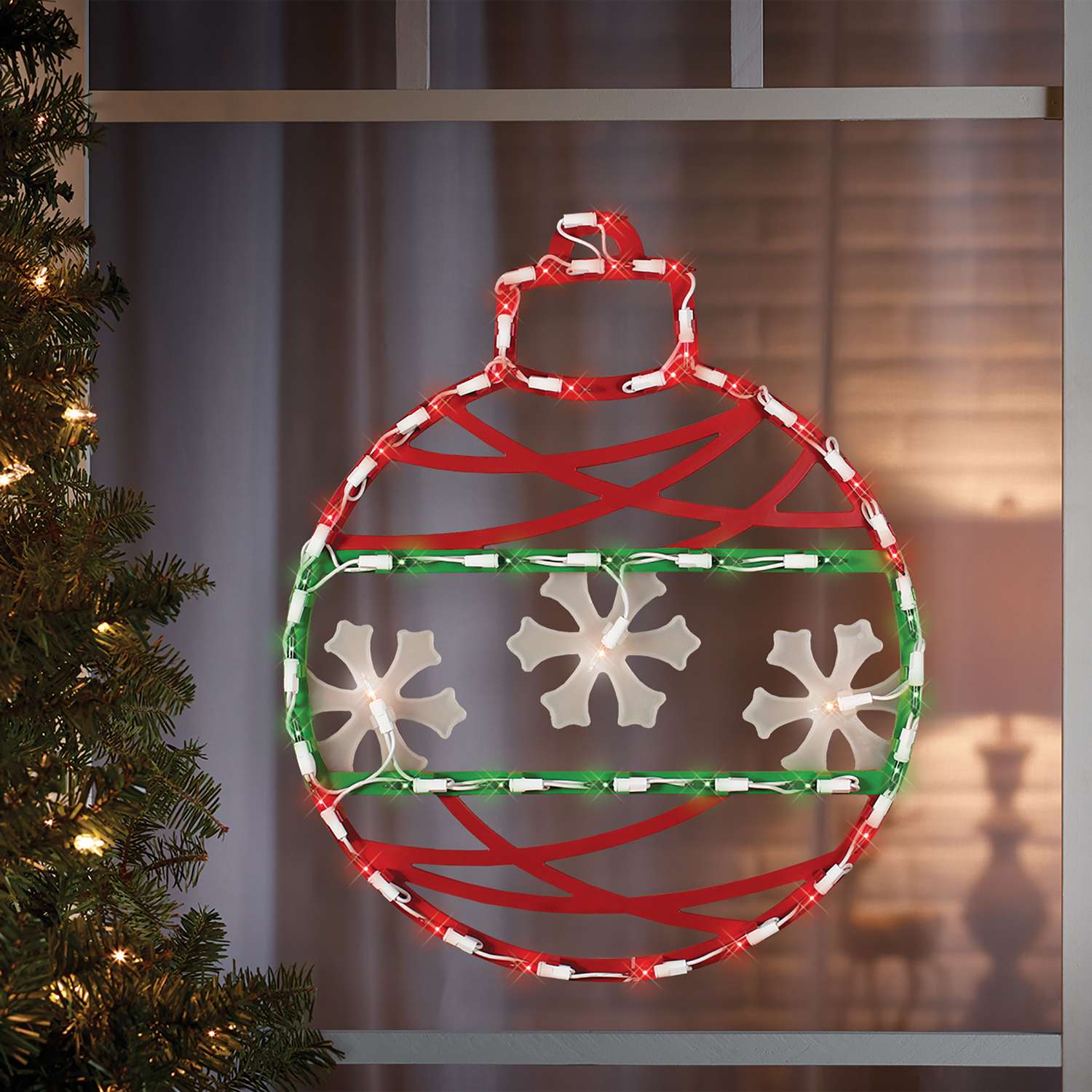 1pc Good Luck My Neighbor Acrylic Round Shape Hanging Decoration, Christmas  Ornament