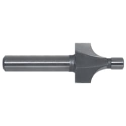 Century Drill & Tool 11/16 in. D X 1/4 in. X 1-3/4 in. L High Speed Steel Corner Round Router Bit