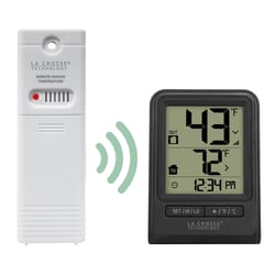 La Crosse Technology 140 deg Wireless Thermometer 2.64 in. L X 1.38 in. W Black