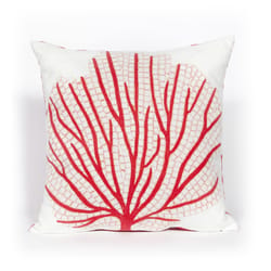 Liora Manne Visions III Coral Coral Fan Polyester Throw Pillow 20 in. H X 2 in. W X 20 in. L