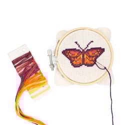 Kikkerland Butterfly Embroidery Kit Cotton/Polyerster Fabric 1 pk