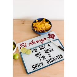 El Arroyo 15 in. L X 12 in. W X 1 in. Glass Spicy Disaster Cutting Board 1 each