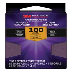 3M Pro Grade Precision 3-3/4 in. L X 2-5/8 in. W X 1 in. 180 Grit Extra Fine Flat Surface Sanding Sp