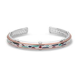 Montana Silversmiths Women's Western Mosaic Round Multicolored Bracelet Brass Water Resistant One Si