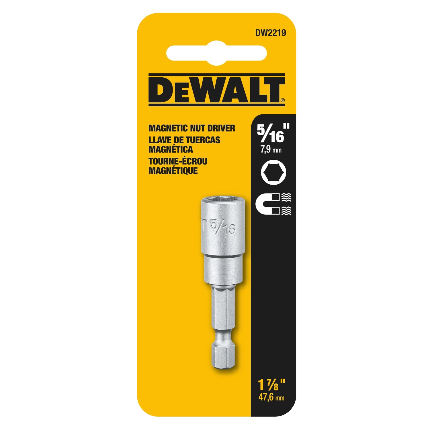 Photos - Drill Bit DeWALT 5/16 in. X 1-7/8 in. L Magnetic Nut Driver Heat-Treated Steel 1 pc 
